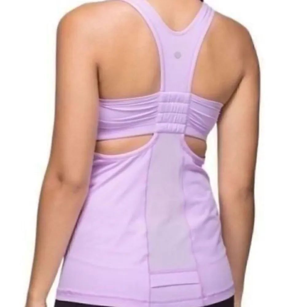 Lululemon tone it tank top pretty purple size 6